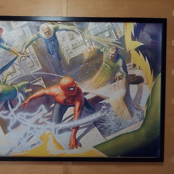 Alex Ross Spider--man vs The Sinister Six silk canvas Fabric Poster (36" x 24") - Picture 2 of 3